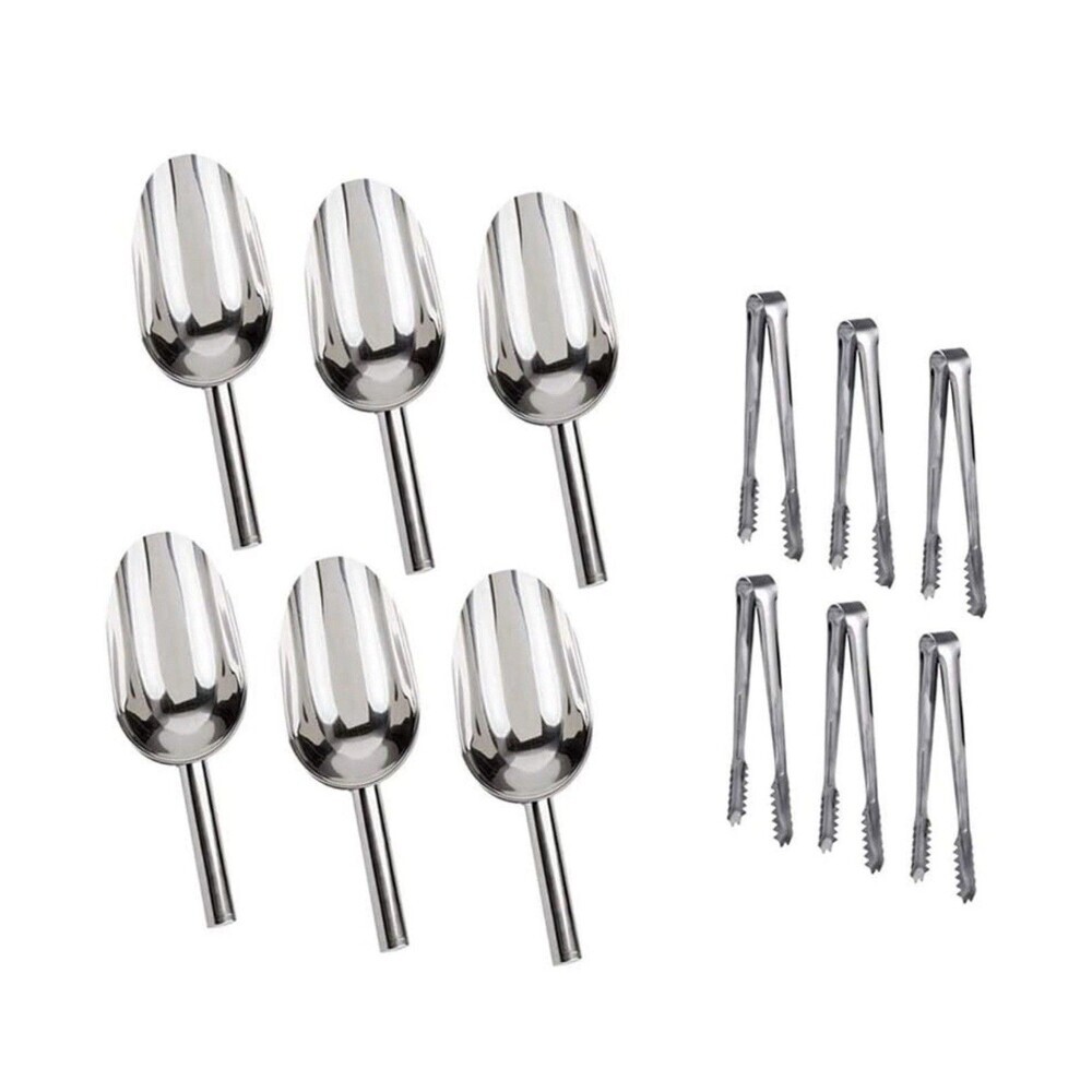 Sweet Candy Buffet Ice Tongs & Scoops Silver-6 set